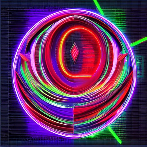 Prompt: the most original and beautiful profile picture on discord, symetrical, 4 k, beautiful gorgeous digital art, trending on artstation, neon lights