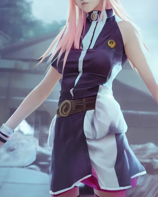 Prompt: Haruno Sakura, teen cosplay, deviantart, gumroad, patreon, extremely high detail, foto realistic, cinematic lighting, post processed, concept art, high details, cinematic, 8k resolution, beautiful detailed, photorealistic, digital painting, artstation, concept art, smooth, sharp focus, artstation trending, octane render, unreal engine, trending on Twitter