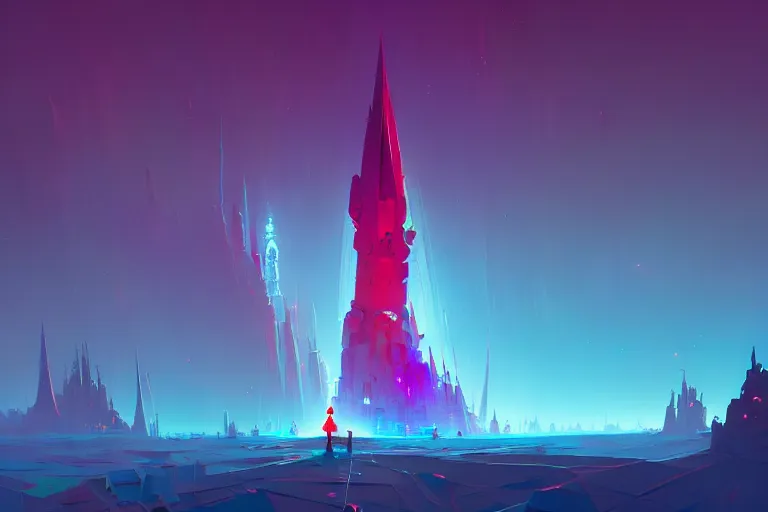 Image similar to the spire has reached unimaginable heights up amongst the clouds and angels, beautiful detailed, cinematic, strong lighting, hi - fructose art magazine, by anton fadeev and paul lehr and david heskin and josan gonzalez, 8 k