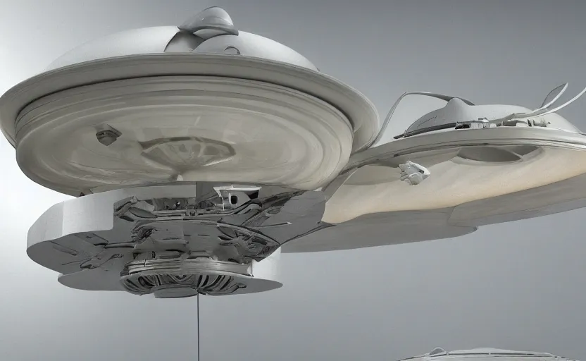 Image similar to a pastel color secret ufo hangar s - 4 bob lazar flying saucer, extremely intricate and detailed 8 k cinematic lighting, hyper realism