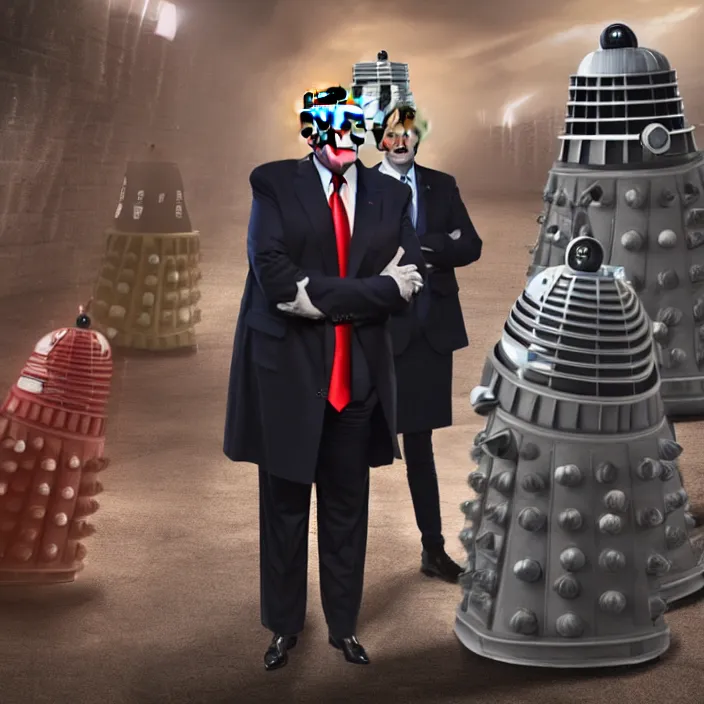 Prompt: donald trump as a dalek from doctor who, photorealistic, 4 k hd