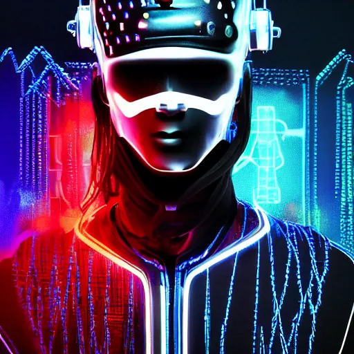 Image similar to cybernetic cyber cyberpunk Jamiroquai. Hd photo award winning