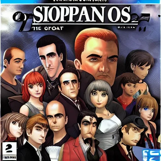 Image similar to the sopranos jrpg ps2 game of the year cover greatest hits