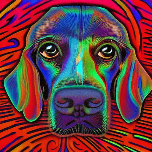 Prompt: dog nose psychic art by moshe silman. 3 d smooth artistic style colorful dramatic