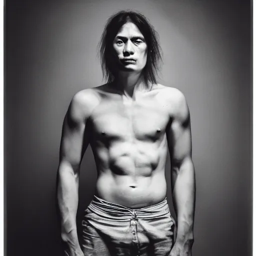 Prompt: portrait of kirin - human hybrid, by annie leibovitz, portrait of a man, studio lighting