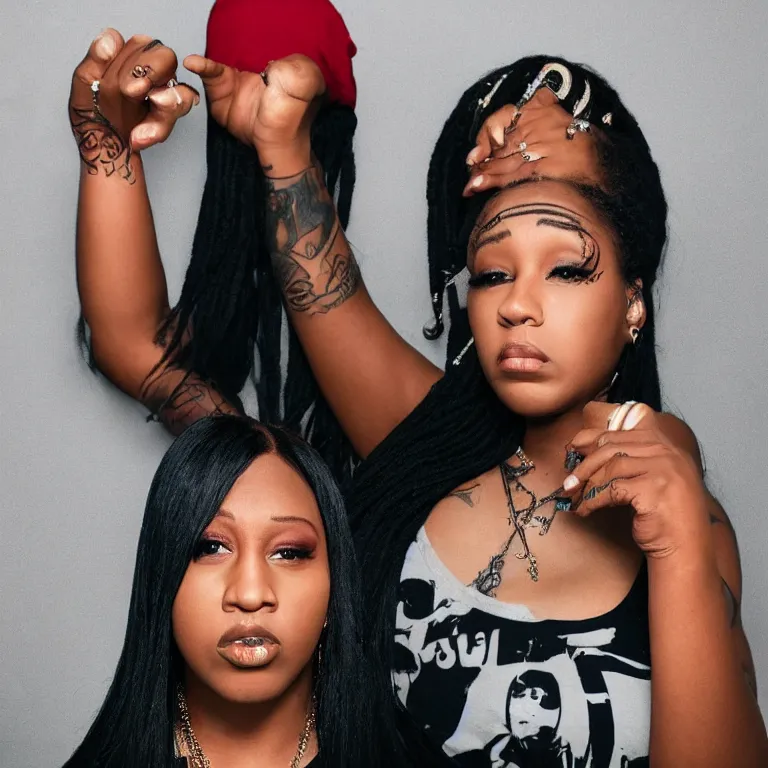 Image similar to the female rapper badmomzjay