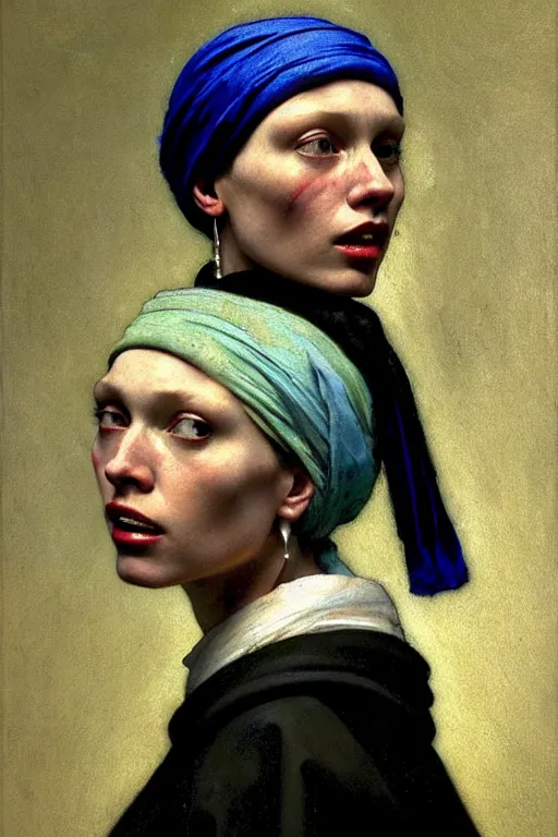 Prompt: full character portrait half life character not the girl with the pearl earring character design, painting by gaston bussiere, katsuya terada, nc wyeth, greg rutkowski, craig mullins, vermeer, frank frazetta, mucha, tom of finland, trending on artstation, jeffery catherine jones