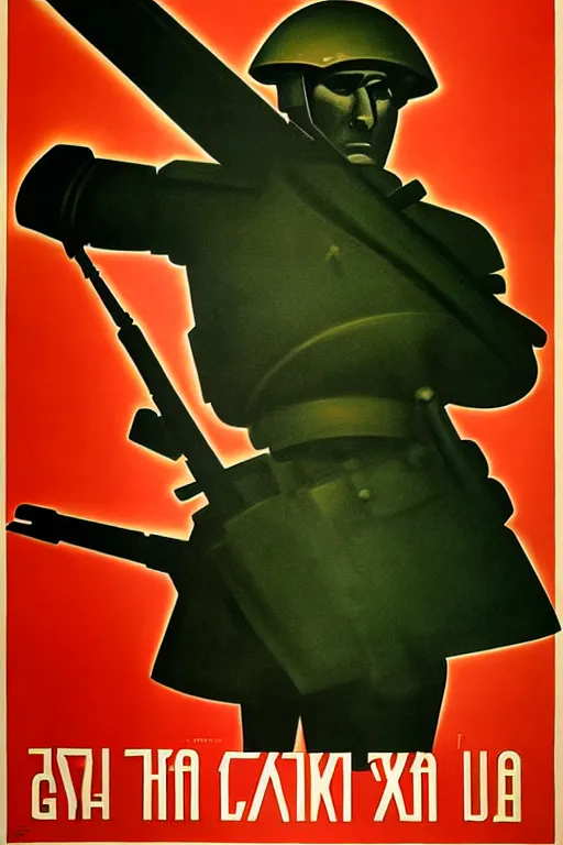 Image similar to war, ussr poster, art by grewski