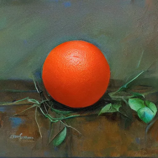 Prompt: a very red orange