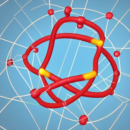 Image similar to the structure of an electron, university textbook illustration