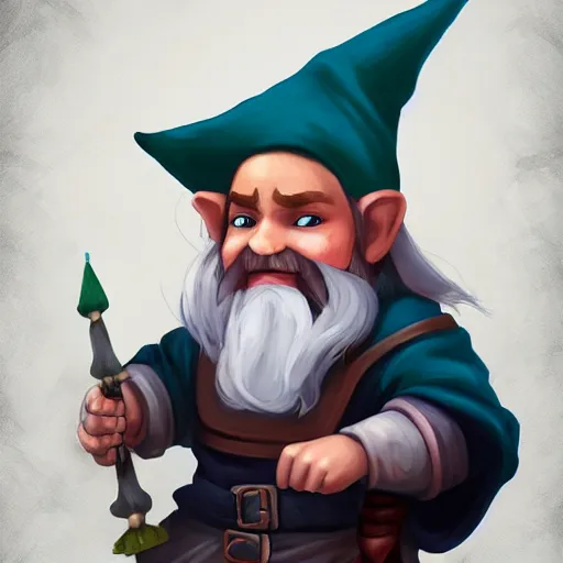 Image similar to Portrait of a young gnome wizard, D&D, trending on artstation.