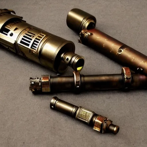 Image similar to steampunk lightsaber