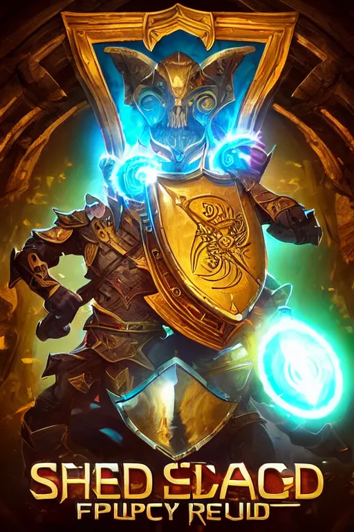 Image similar to shield fantasy epic legends game icon stylized digital illustration radiating a glowing aura global illumination ray tracing hdr fanart arstation by ian pesty and katarzyna da „ bek - chmiel