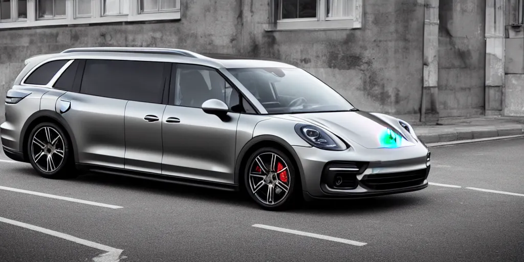 Image similar to “2021 911 Porsche Minivan, ultra realistic, 4K, high detail”