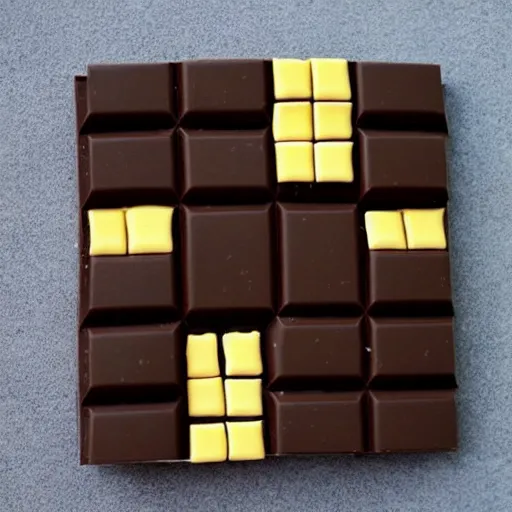 Image similar to dark chocolate relief of minecraft