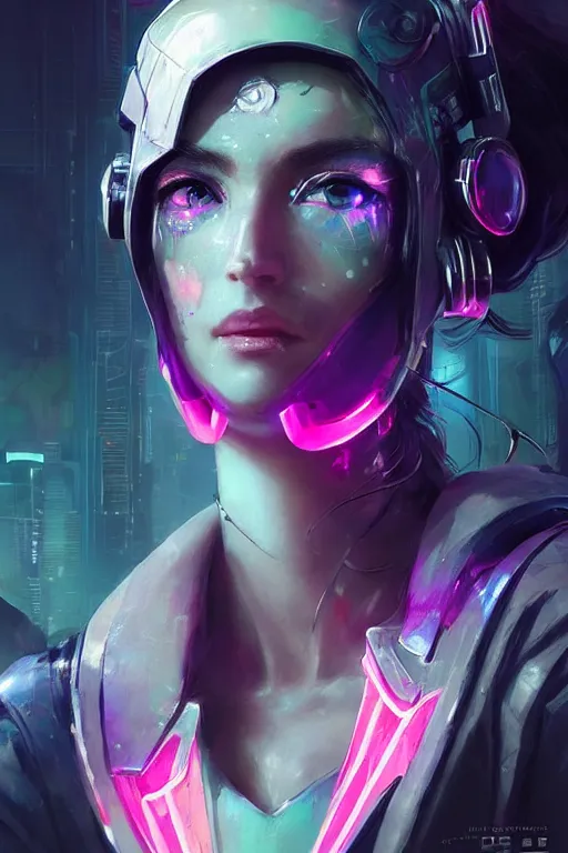 Prompt: diana from league of legends, cyberpunk futuristic neon. moon glowing in background, decorated with traditional japanese ornaments by ismail inceoglu dragan bibin hans thoma greg rutkowski alexandros pyromallis nekro rene maritte illustrated, perfect face, fine details, realistic shaded, fine - face, pretty face, masterpiece