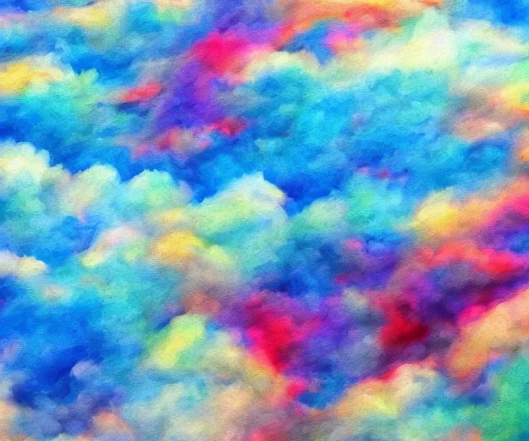 Image similar to clouds, water painting, colorful