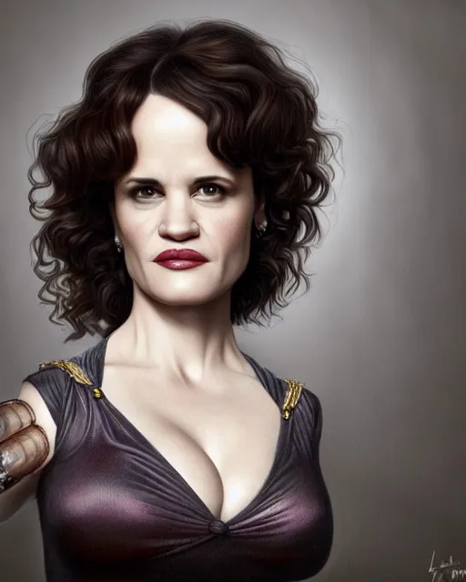 Prompt: highly detailed picture of carla gugino by mark ryden, hyperrealistic 3 d render, octane render, dynamic lighting