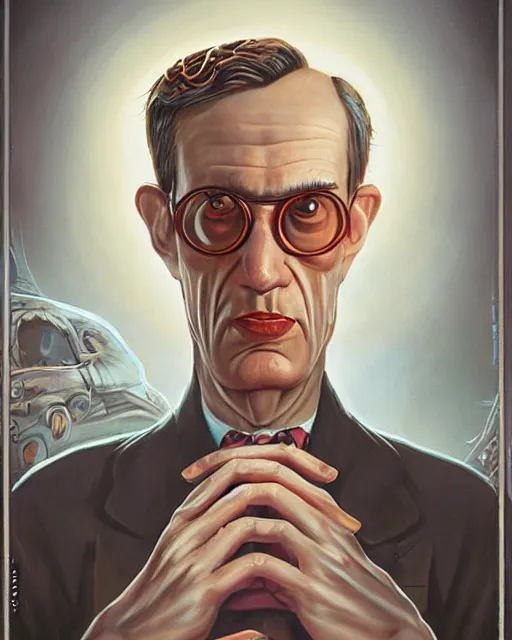 Prompt: lovecraftian portrait of domontovich, pixar style, by tristan eaton stanley artgerm and tom bagshaw