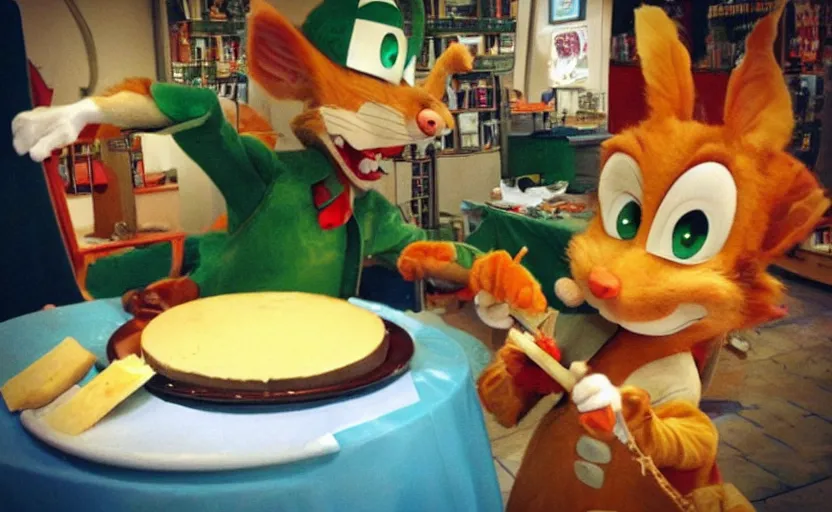 Image similar to “ geronimo stilton, on the cheese planet ”