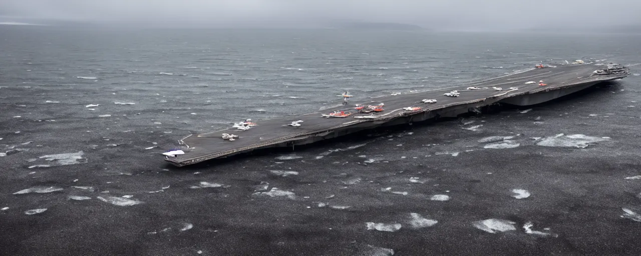 abandoned aircraft carrier