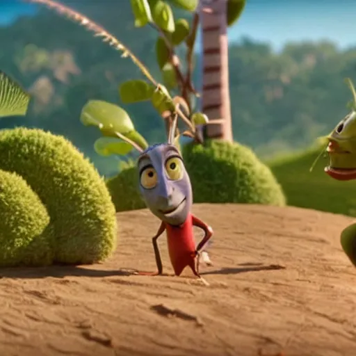 Image similar to joe biden in the movie a bugs life, film still, cinematic lighting