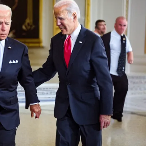 Image similar to joe biden being arrested by capitol police