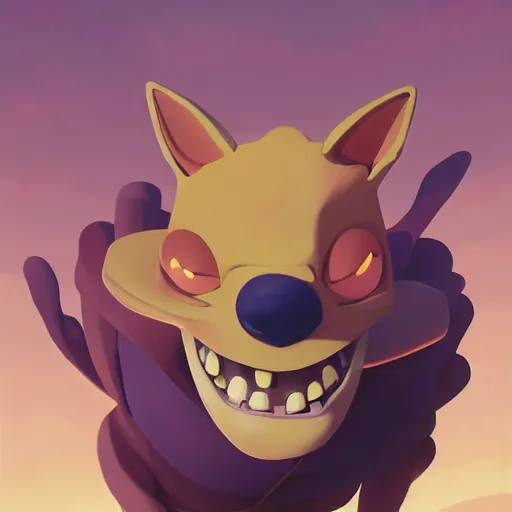 Image similar to face icon stylized minimalist courage the cowardly dog, loftis, cory behance hd by jesper ejsing, by rhads, makoto shinkai and lois van baarle, ilya kuvshinov, rossdraws global illumination