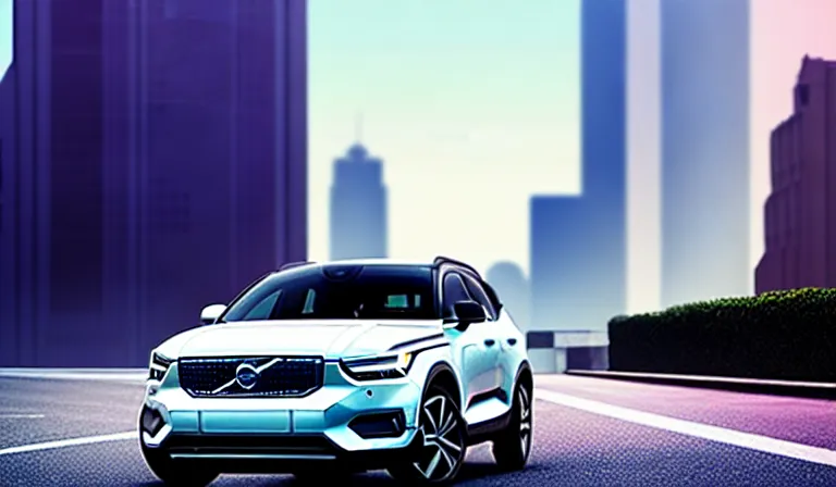 Image similar to a beautiful, sharp focus, clean lines. an urban cityscape with a white volvo xc 4 0 on the street. vaporwave ombre rendering. outrun style. trending on artstation. recommended for you behance. by chris moore. by edward hopper. ambient occlusion. digital matte painting. metropolis filmic. gotham city.