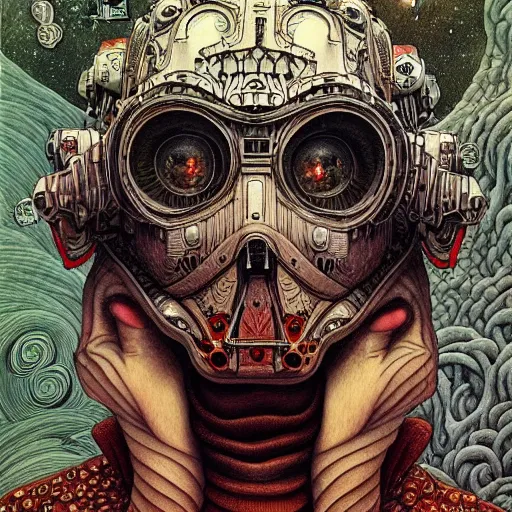 Prompt: portrait painted in jacek yerka style drawn by vania zouravliov and takato yamamoto, inspired by star wars, intricate acrylic gouache painting, high detail, sharp high detail, artstation