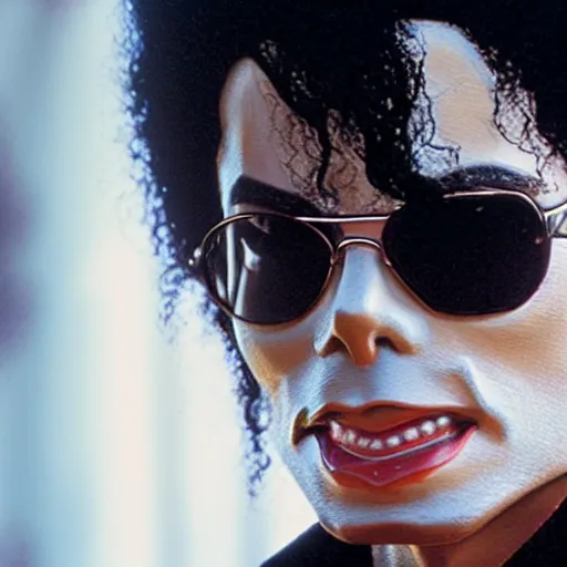 Prompt: a cinematic film still of Michael Jackson starring in an Anime, portrait, 40mm lens, shallow depth of field, close up, split lighting, cinematic