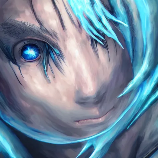 Image similar to rimuru tempest, tensei shitara slime datta ken, super highly detailed, professional digital painting, concept art, sharp focus, extreme illustration, unreal engine 5, photorealism, hd quality, 8 k, black hoodie, cinematic, art by artgerm, yoshitaka amano and junji ito