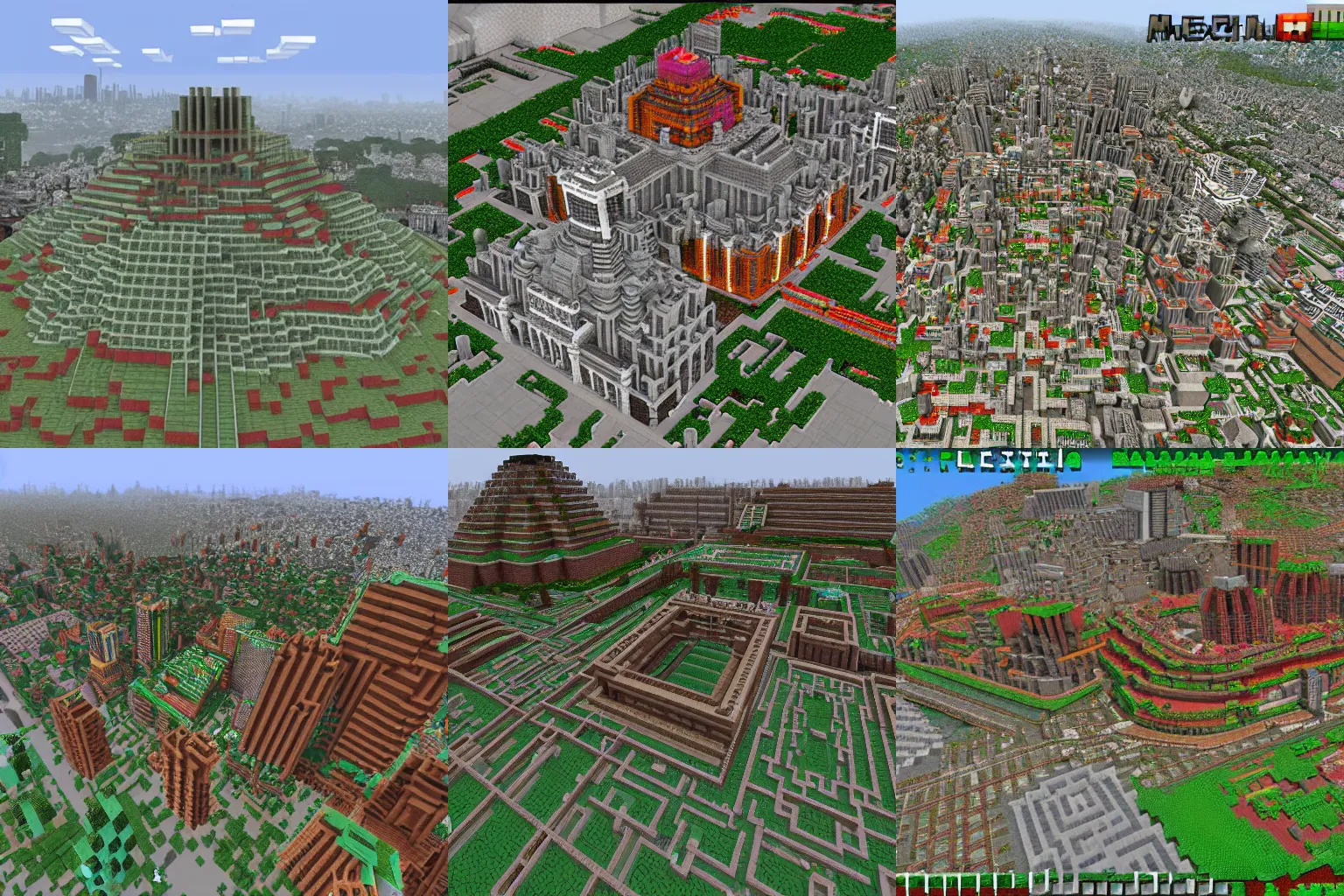 Prompt: mexico city in minecraft