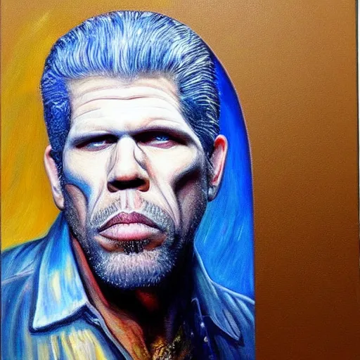 Prompt: painting of ron perlman as vincent, beautiful, detailed