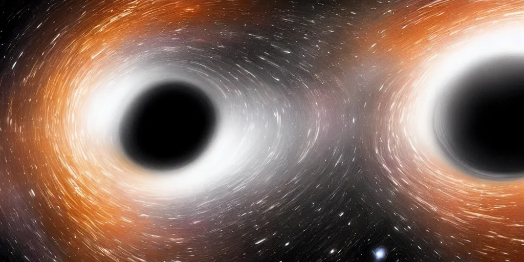 Prompt: one colored black hole in the center with space around it , photorealistic, hyperrealism, cinematic, epic