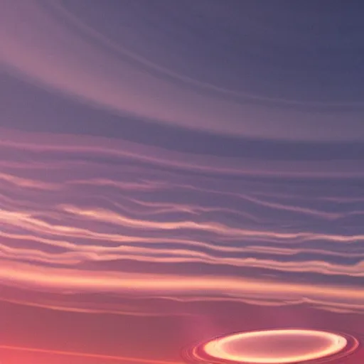 Image similar to the sun was going to hit the horizon, 8 k resolution digital wallpaper trending on artstation interstellar and brutal at sunset, fullscreen my head got replaced with saturn, my mom is going to be so mad,