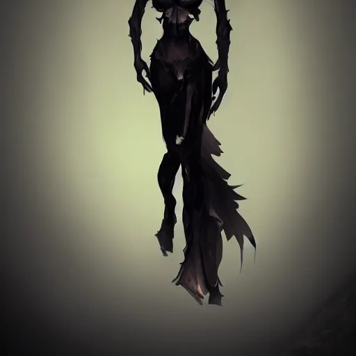Prompt: professional photographic bokeh scifi fantasy concept art of A figure who seems dangerous and dark, but also strangely fascinating. They are alluring and seductive, and you can't help but be drawn in.