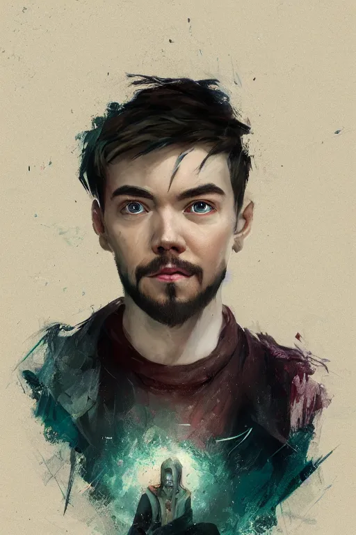 Prompt: a fancy portrait of the YouTuber jacksepticeye by Greg Rutkowski, Sung Choi, Mitchell Mohrhauser, Maciej Kuciara, Johnson Ting, Maxim Verehin, Peter Konig , mythical, 8k photorealistic, cinematic lighting, HD, high details, atmospheric,