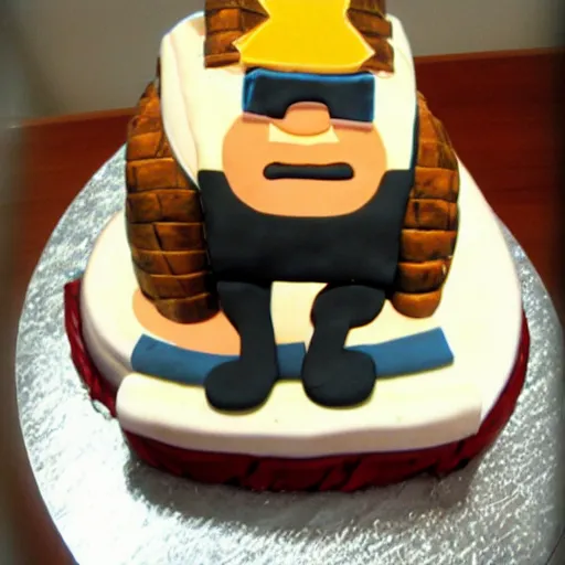 Image similar to solid snake stuffing down a cake in the style of gonzossm