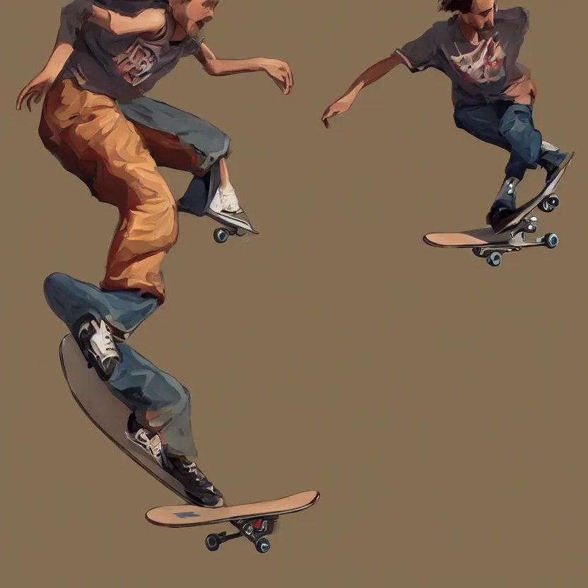 Image similar to skateboarder in cole phillips style, art deco. trending on artstation.