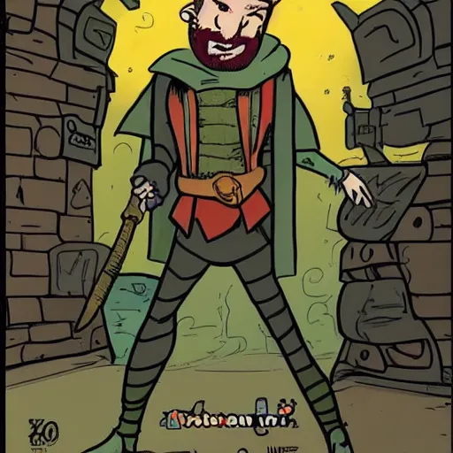 Image similar to marvin from joan sfar comic book, dungeon