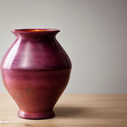 Image similar to dslr photo of a vase on a table, 55mm, f/1.3