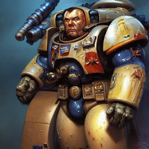 Image similar to Space Marine, closeup character art by Marc Lee, Vladimir Krisetskiy, Donato Giancola, Craig Mullins digital art, trending on artstation