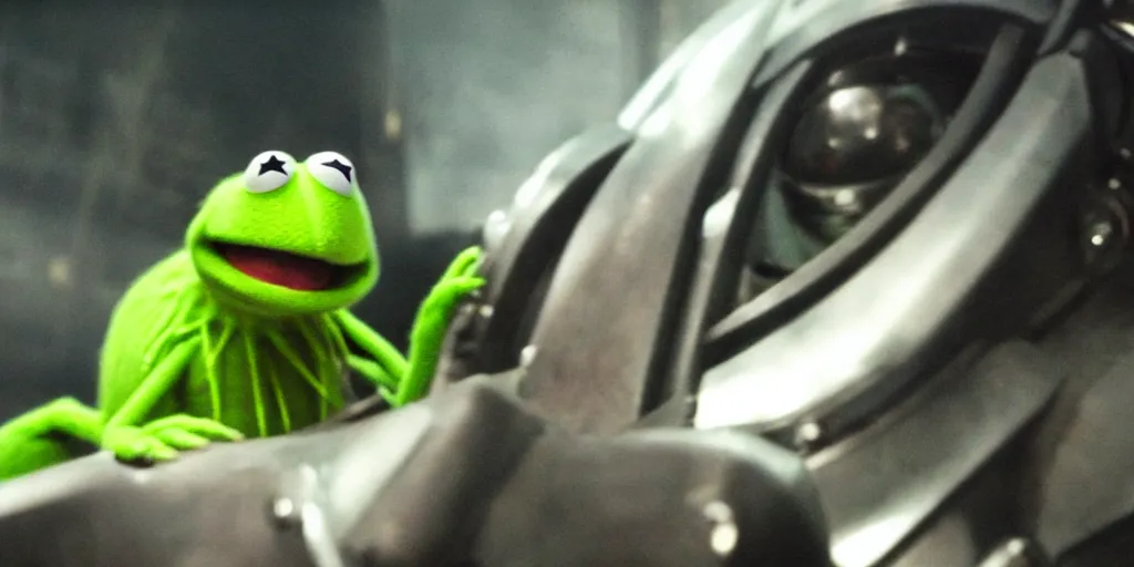 Image similar to Kermit in the Avengers movie (2012), IMAX footage