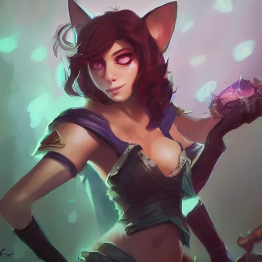 Prompt: cat as a few characters from league of legends by greg rutkowski