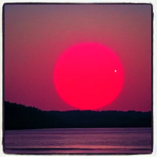 Image similar to “pink sun by moon”
