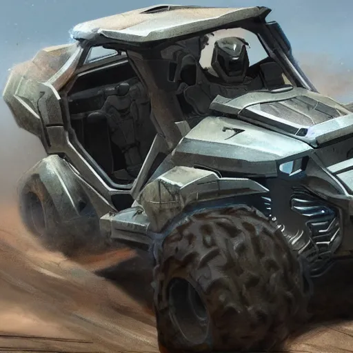 Prompt: concept art blueprint halo new atv vehicles