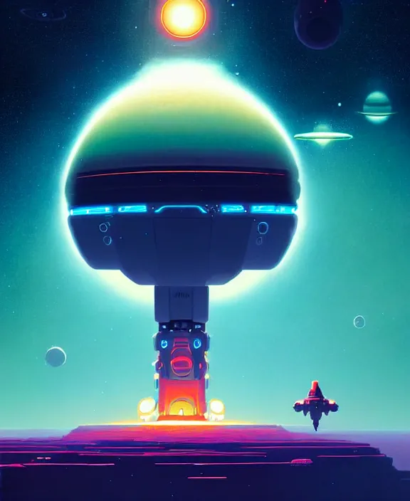 Image similar to robotic expedition to new star by christopher balaskas and anton fadeev and beeple and norman rockwell, asymmetrical!!, asymmetry!!, hyperrealistic, energy mote, solarpunk, high contrast, intricate details, ultra detailed, space, nebula, sharp focus, astronomy, complex architecture concept, crisp edges, hdr, mist, reflections