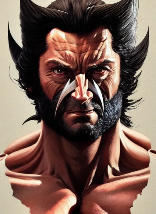 Image similar to very detailed masterpiece painting of wolverine from x - men : the animated series ( 1 9 9 2 ), portrait, artstation, concept art by greg rutkowski