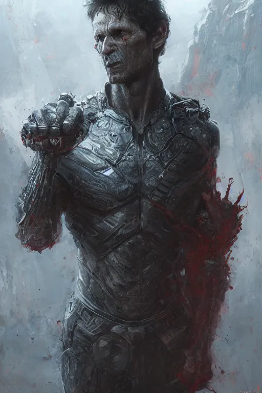 Prompt: Portrait of Todd Howard, highly detailed, marvel comics, dark, intricate, highly detailed, smooth, artstation, digital illustration by Ruan Jia and Mandy Jurgens and Artgerm and Wayne Barlowe and Greg Rutkowski and Zdislav Beksinski